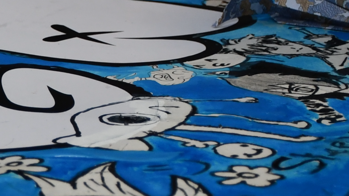 Les élèves s’appliquent pour donner vie à la fresque Mangabul, version 2025.